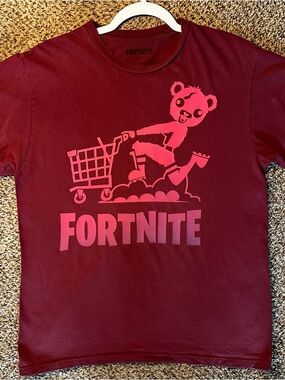 Fornite Short-Sleeve Graphic Tee in Burgundy